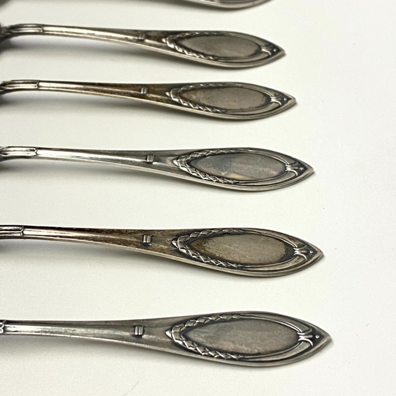 Set Of 6 Antique German 800 Silver Spoons Set Of 6 Antique German 800 Silver Spoons