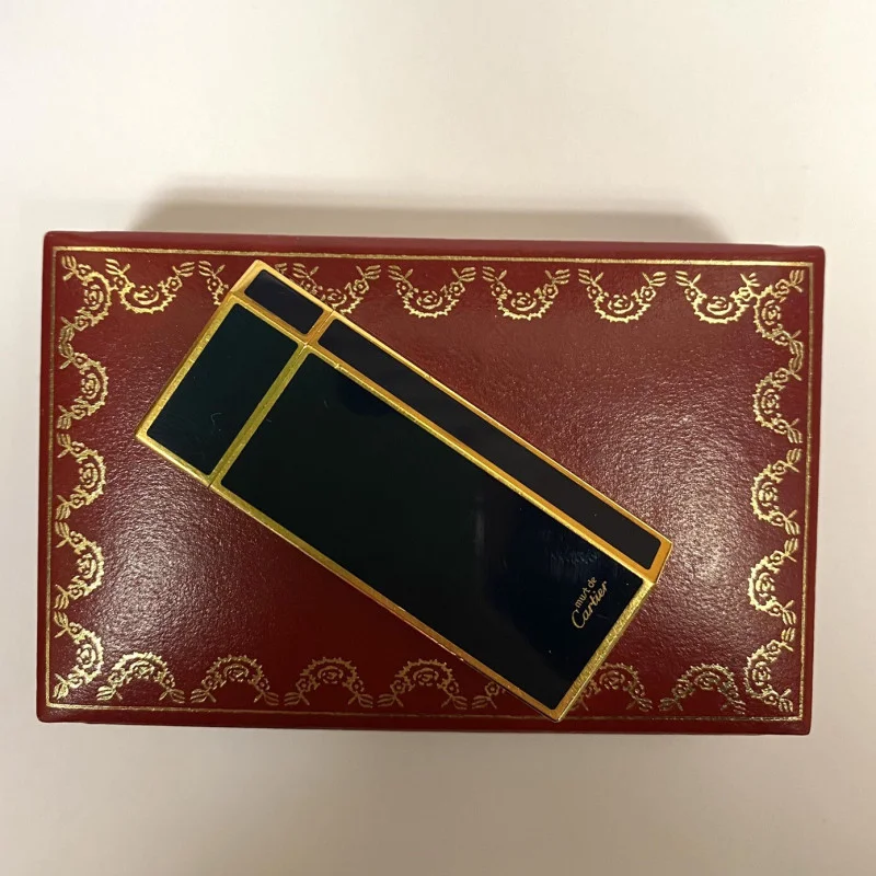 Vintage Cartier lighter Silver Lacquer Gold Plated 1970s