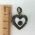 Vintage Marcasite Mother of Pearl Heart Locket/Pendant Sterling Silver Thailand