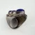 Bohemian Triple Stone Lapis Lazuli Elongated Massive Ring Sterling Silver Sz 10