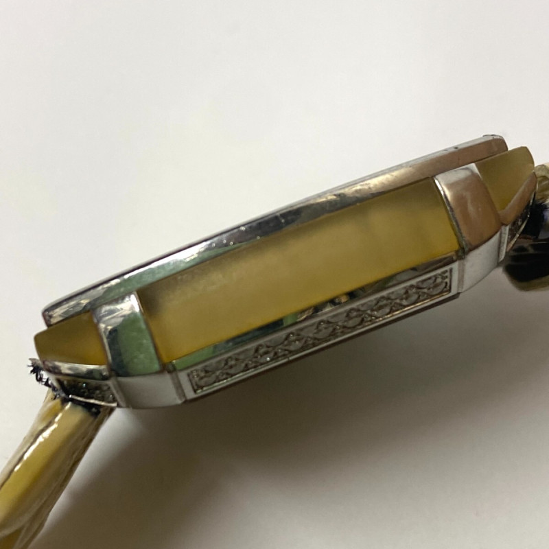Woman Faconnable Diamond Mezza Luna Moonlight Watch Mother Of Pearl Dial Swiss