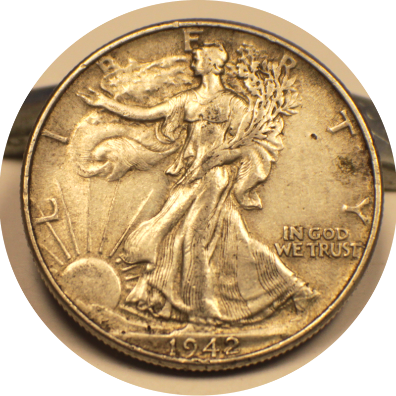 1942 Liberty Walking Half Dollar Coin #001 1942 Liberty Walking Half Dollar Coin #001