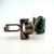 Vintage Israel Sterling Silver Blue Green King Solomon Eilat Stone Cufflinks