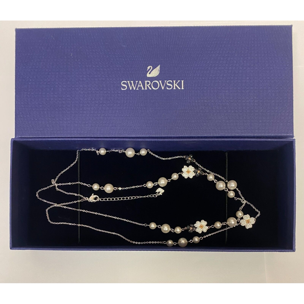 Swarovski Crystal long Necklace 42in Long