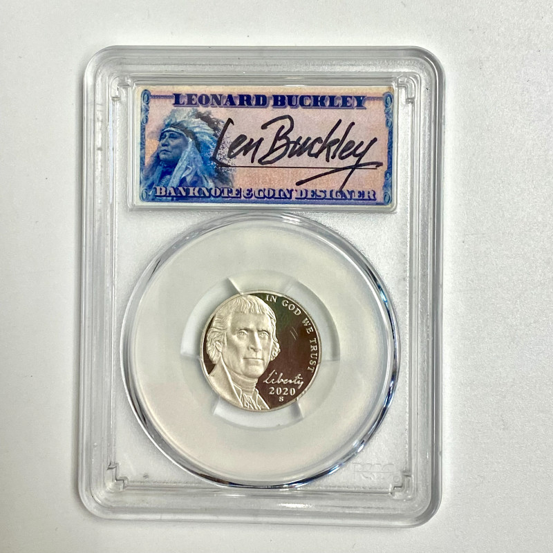 2020 S 5C Jefferson Nickel PCGS PR70DCAM Leonard Buckley