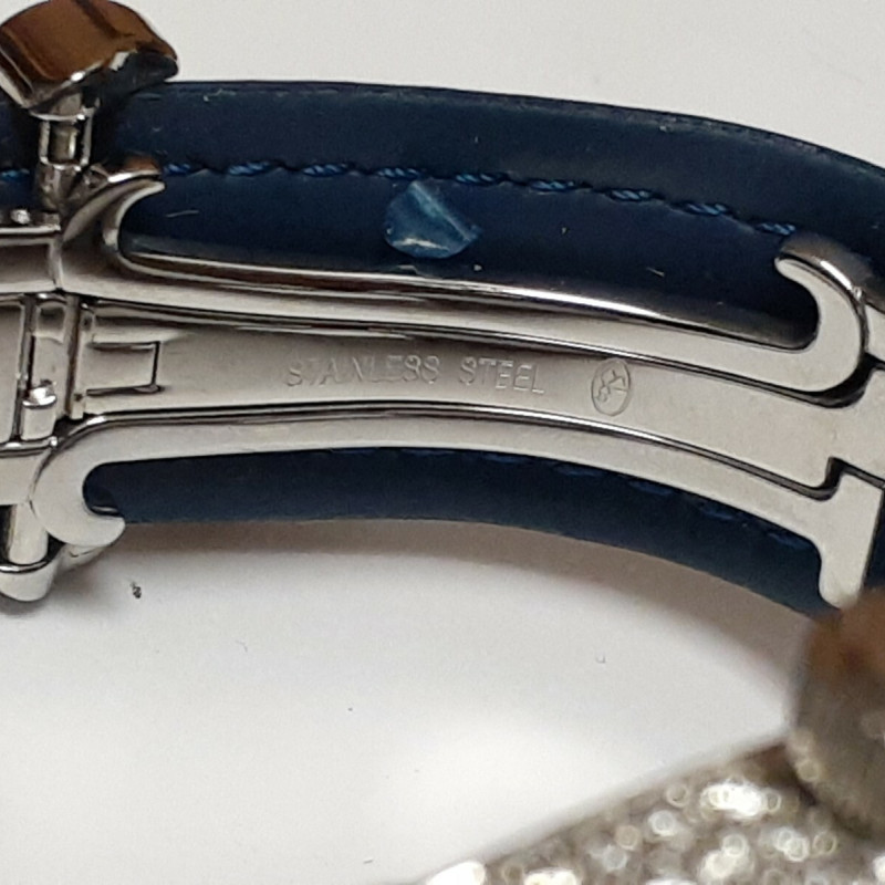 Unisex Diamond Jacob & Co Blue Leather Band Five Time Zone Quasar. Unisex Diamond Jacob & Co Blue Leather Band Five Time Zone Quasar.