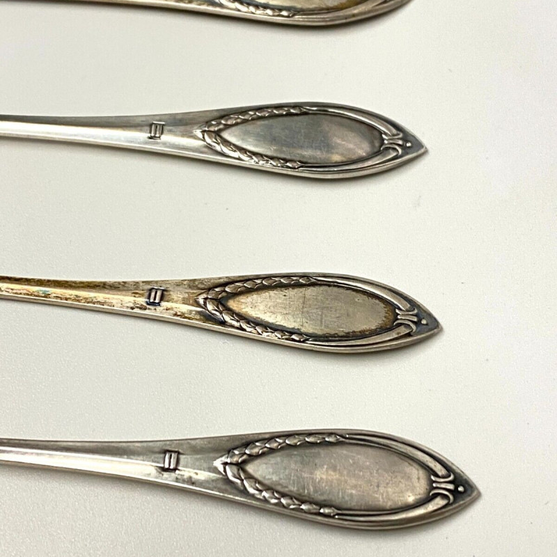 Set Of 6 Antique German 800 Silver Spoons Set Of 6 Antique German 800 Silver Spoons
