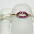 Shashi Kiss Shaped With Red Stones Women's Ring Size 6