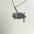 Silver 925 and White and Blue Sapphire Celestial Protector Eye Chain Pendant 18"
