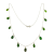 Handmade Sterling Silver 925 Teardrops Chrome Diopside Pendant necklace 17.5”