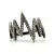 Heart Pulse Black Rhodium 925 Silver Cubic Zirconia Ring Sz 9.5