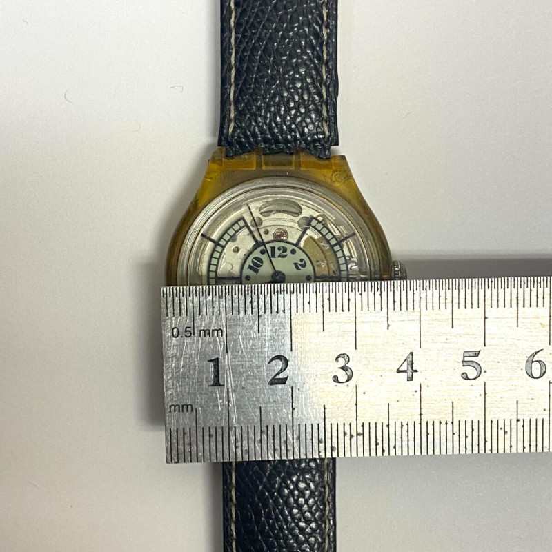 1993 Swatch Watch Automatic Vintage 23 Jewels Leather Band