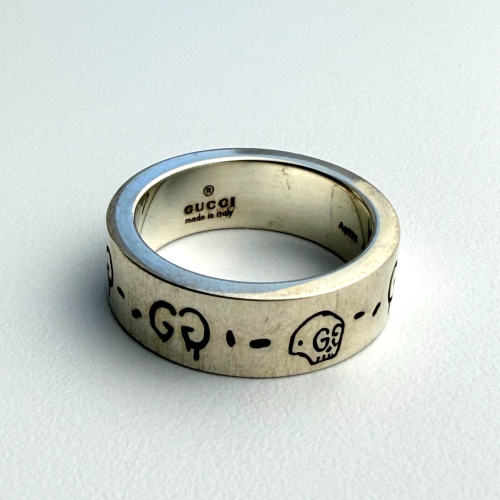 Gucci Ghost Ring Silver - Size 5 - Made in Italy - 0701 ARGENTO Gucci Ghost Ring Silver - Size 5 - Made in Italy - 0701 ARGENTO