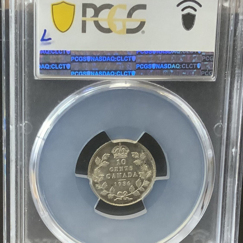 1936 PCGS MS62 Canada 10C 1936 PCGS MS62 Canada 10C