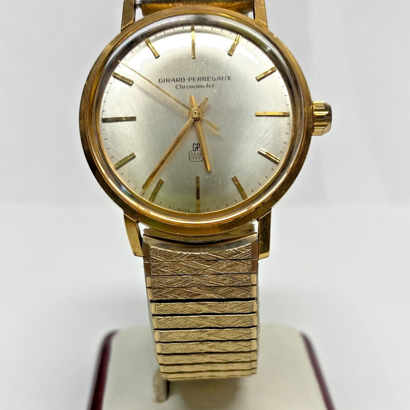 Vintage Girard-Perregaux Mens Watch 18K Solid Gold Chronometer