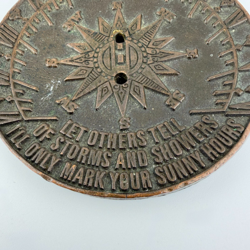 Rare Vintage Fujifilm Promotional Bronze Sundial Medallion - 1980s 100 ASA