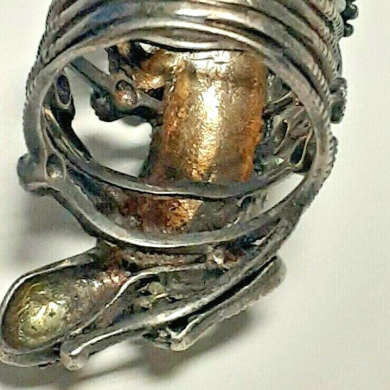 Antique Sterling Silver Marcasite lizard Ring Size 7 Antique Sterling Silver Marcasite lizard Ring Size 7