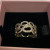 Pandora Circle Of Friends Ring Sz 6.5 Champagne CZ Stones with Box
