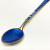 6 Demitasse Spoon Set Enamel Gilt Sterling Silver Ela Denmark
