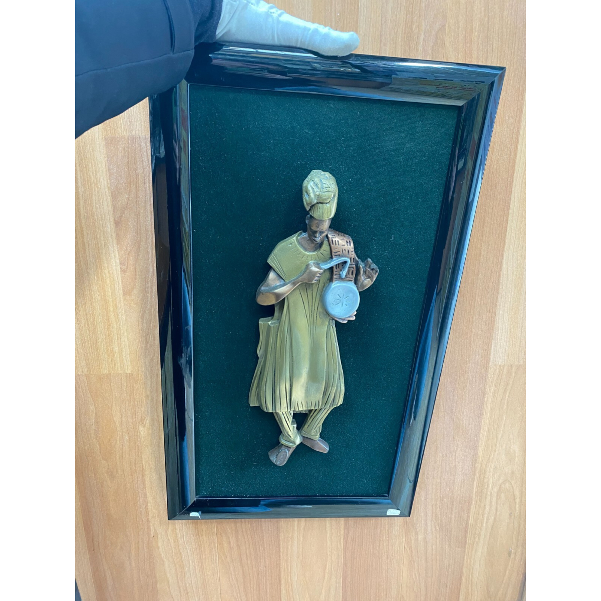 Northern Drummer Handmade Cold Cast Bronze Sculpture - Kwatei Nee-Owoo