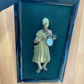 Northern Drummer Handmade Cold Cast Bronze Sculpture - Kwatei Nee-Owoo