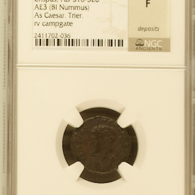 ROMAN EMPIRE Crispus AD 316-326 AE3 BI Nummus As Caesar Trier Rv Campgate NGC F