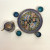 Cloisonne Enamel Chinese Miniature Tea Set Teapot Cups Tray Doll Child Blue