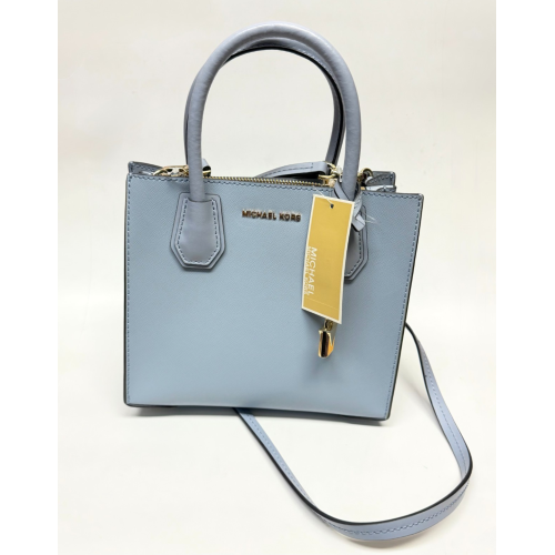 Michael Kors Mercer Medium Leather Tote Bag Pale Blue NWT + Crossbody Strap Michael Kors Mercer Medium Leather Tote Bag Pale Blue NWT + Crossbody Strap
