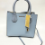 Michael Kors Mercer Medium Leather Tote Bag Pale Blue NWT + Crossbody Strap