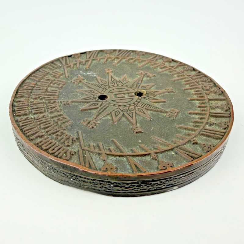 Rare Vintage Fujifilm Promotional Bronze Sundial Medallion - 1980s 100 ASA