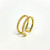Yellow Gold Plated Double Band Cubic Zirconia .925 Silver Ring Sizes 8 Yellow Gold Plated Double Band Cubic Zirconia .925 Silver Ring Sizes 8