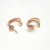 Shashi  Rose Gold Sterling Silver  Cz Designed  Curved Earrings