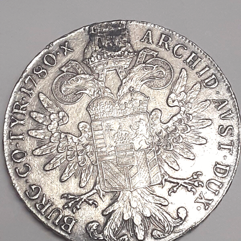 1780 M Theresia D.G. Austrian Silver Coin R.IMP.HU.BO.REG. 1780 M Theresia D.G. Austrian Silver Coin R.IMP.HU.BO.REG.