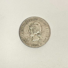 1906 Brazil 2000 Reis Silver Coin