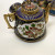 Cloisonne Enamel Chinese Miniature Tea Set Teapot Cups Tray Doll Child Blue