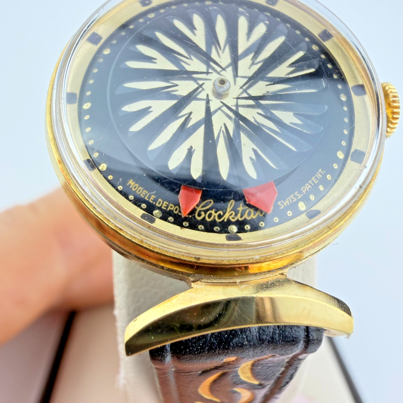 Working. Ernest Borel Cocktail Kaleidoscope 25mm Gold Dial, Manual Swiss Watch