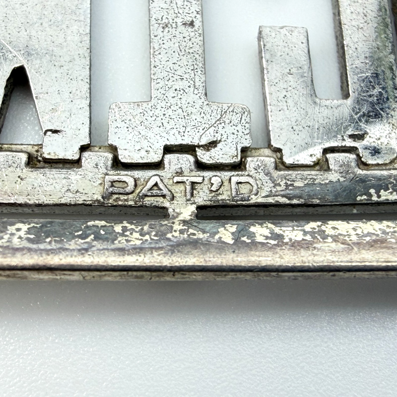 Vintage Art Deco Sterling Silver Marcasite Pin Brooch Initials CTW