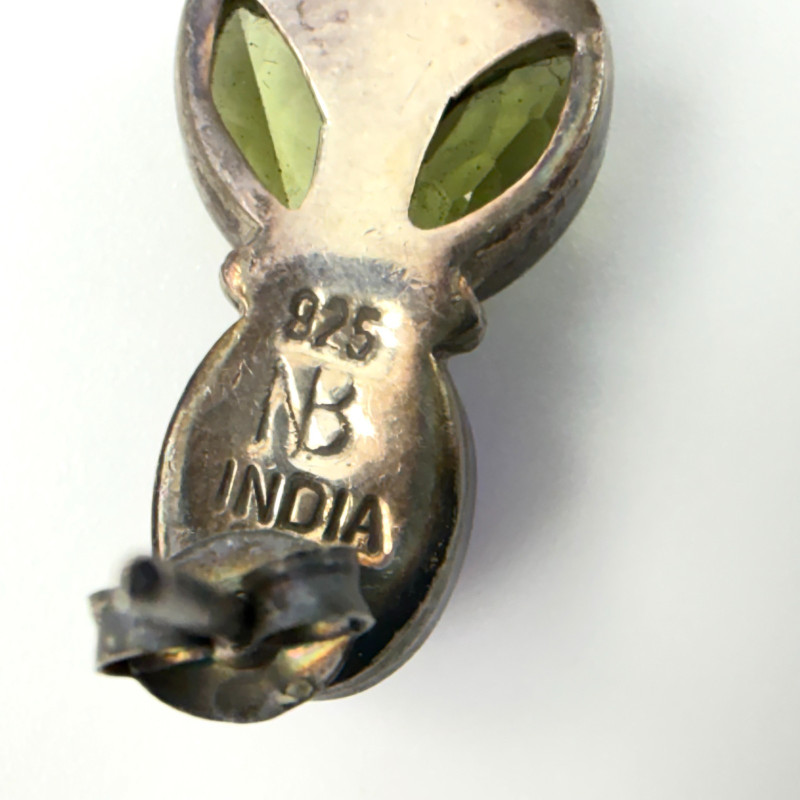 Signed NB Nicky Butler Sterling Multi Gemstone Dangle Post Earrings