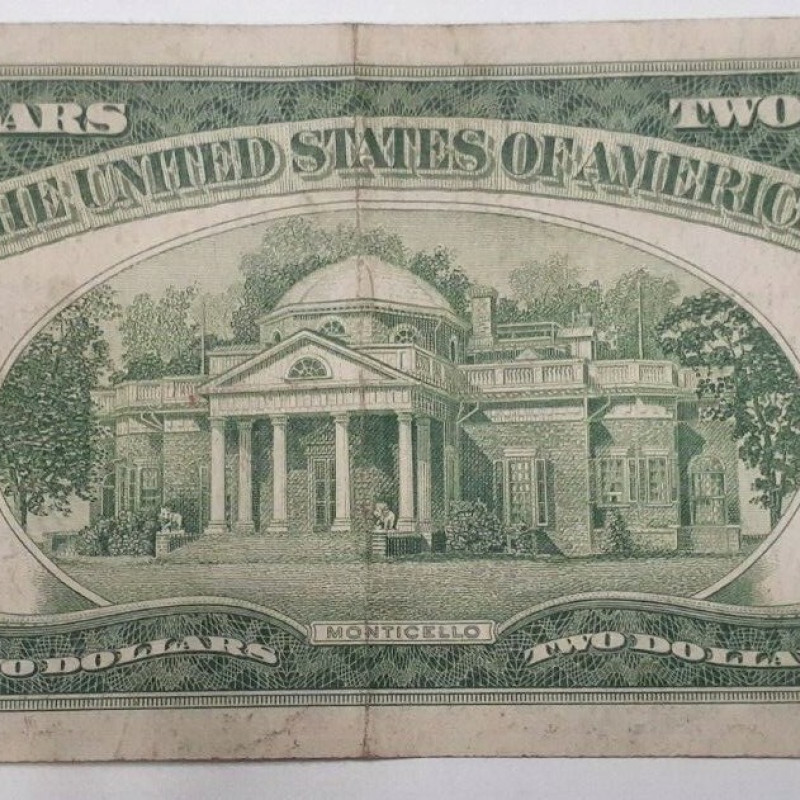 $2 1953 C  Red Seal United States Note Dollar Bill