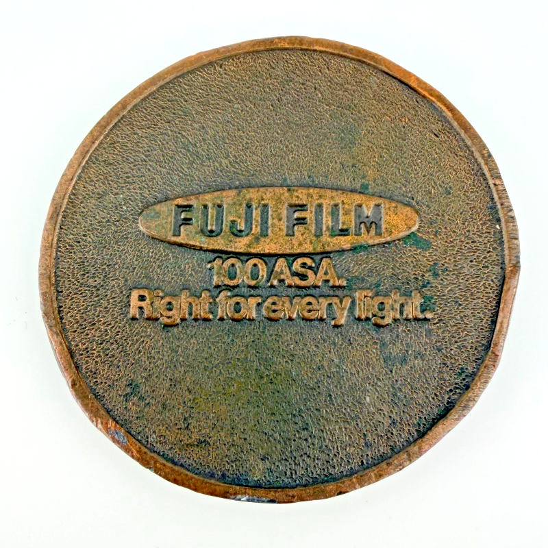 Rare Vintage Fujifilm Promotional Bronze Sundial Medallion - 1980s 100 ASA