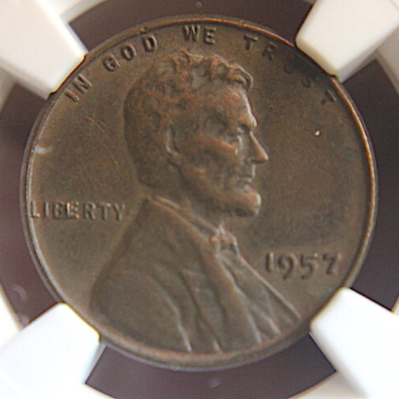 1957 NGC XF 45 BN  LINCOLN WHEAT "ERROR LIBERTY" 1957 NGC XF 45 BN  LINCOLN WHEAT "ERROR LIBERTY"