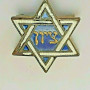 Jewish Star Custom Jewelry With Blue & Silver Plated Enamel Brooch