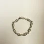 Sterling Silver 925  Link Bar Bracelet 