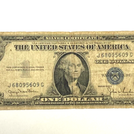 1935 SERIES D $1 ONE DOLLAR SILVER CERTIFICATE NOTE J68095609G