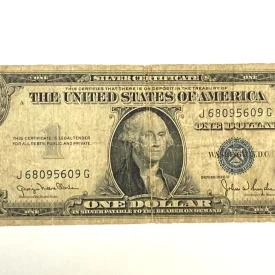 1935 SERIES D $1 ONE DOLLAR SILVER CERTIFICATE NOTE J68095609G