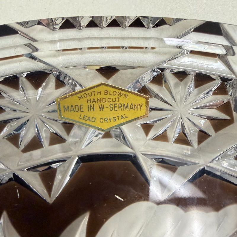 Vintage Brown Royale Germania Crystal Bowl Plate Hand Cut 1974 Limited Edition