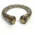 John Hardy Bracelet Dot Kick 925 Silver 18k Yellow Gold Cuff