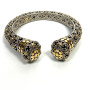 John Hardy Bracelet Dot Kick 925 Silver 18k Yellow Gold Cuff