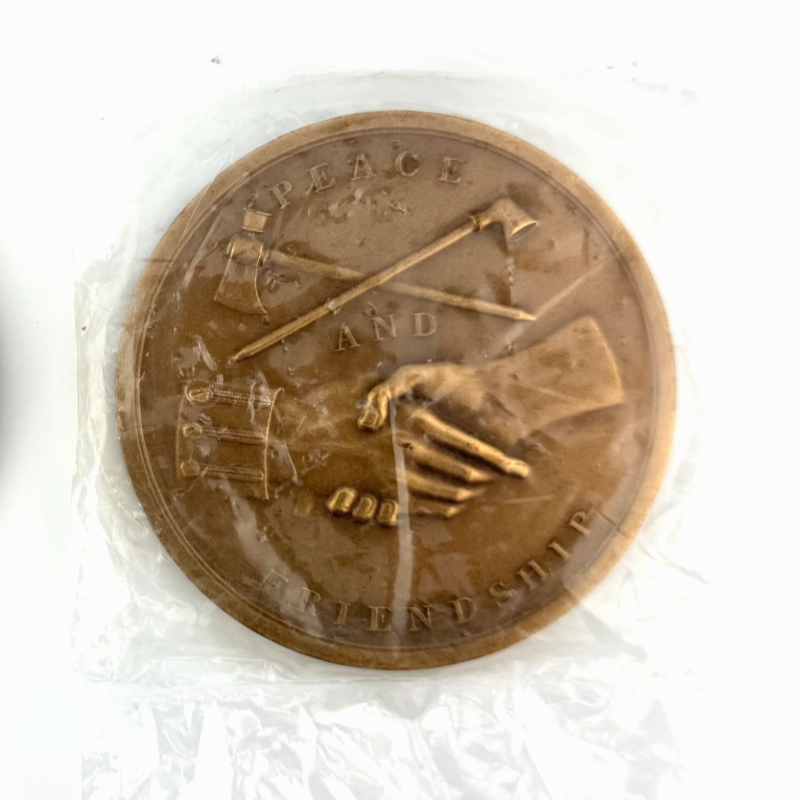 George Washington Peace Friendship US Mint Coin 3" Bronze Medal Token, New #2