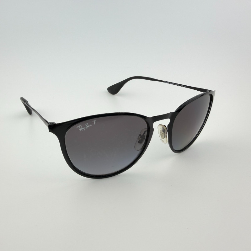 Ray-Ban RB3539 Erika Metal Polarized Black Grey Sunglasses 54mm - Authentic